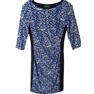 Lauren Ralph Lauren Navy & White Dress Size 8